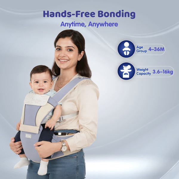 1st Step 5 in 1 Hip Seat Baby Carrier With Waist Support Tightener (Grey)