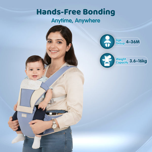 1st Step 5 in 1 Hip Seat Baby Carrier With Waist Support Tightener (Blue)
