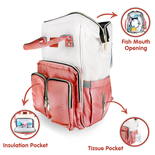 1st Step Smart And Multi-Functional Diaper Bag - Orange