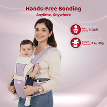 1st Step 5 in 1 Hip Seat Baby Carrier With Waist Support Tightener (Lavender)