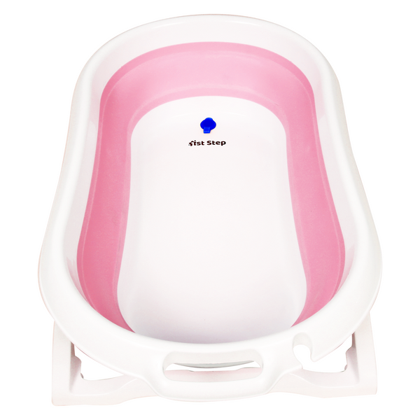 1st Step Folding Bath Tub with Temperature Sensitive Plug and Anti-Skid Base for Kids of 0 to 3 Years Up to 20 Kgs Weight Capacity  (Small, Pink)
