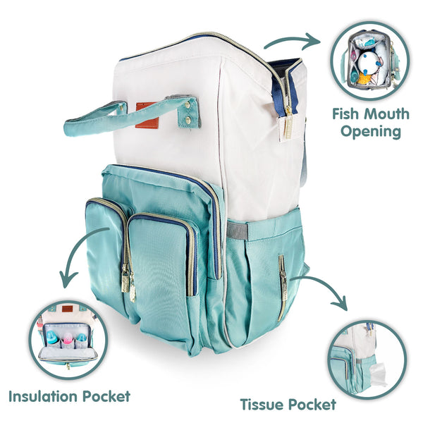 1st Step Smart And Multi-Functional Diaper Bag - Green