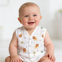 1st Step 100% Soft Muslin Cotton Snap Button Baby Jhabla - Pack of 3 - 3-6 Months