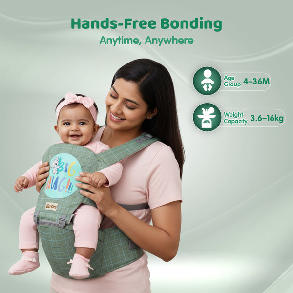 1st Step 5 in 1 Hip Seat Baby Carrier (Green)