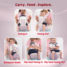 1st Step 5 in 1 Hip Seat Baby Carrier With Waist Support Tightener (Lavender)