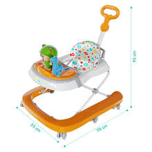 1st Step Walker with Push Handle, Musical Play Tray and Multi Level Height Adjustment