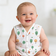 1st Step 100% Soft Muslin Cotton Snap Button Baby Jhabla - Pack of 3 - 0-3 Months