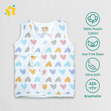 1st Step 100% Soft Muslin Cotton Side Knot Baby Jhabla - Pack Of 4 - 6-9 Months