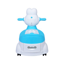 1st Step Musical Baby Toilet/Potty Trainer/Seat With Removable Tray, Wheels & Closing Lid (Blue)
