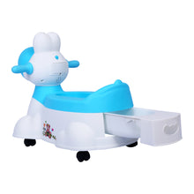 1st Step Musical Baby Toilet/Potty Trainer/Seat With Removable Tray, Wheels & Closing Lid (Blue)