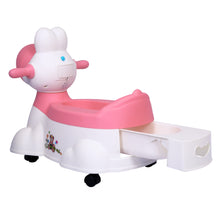 1st Step Musical Baby Toilet/Potty Trainer/Seat With Removable Tray, Wheels & Closing Lid (Pink)