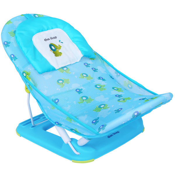 1st Step Baby Bather with 3 Level Recline and Anti-Skid Base (Blue)