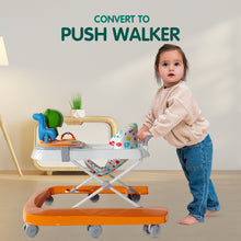 1st Step Walker with Push Handle, Musical Play Tray and Multi Level Height Adjustment