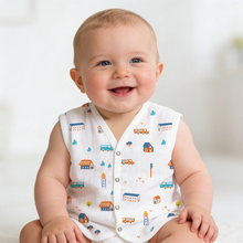 1st Step 100% Soft Muslin Cotton Snap Button Baby Jhabla - Pack of 3 - 6-9 Months