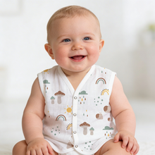 1st Step 100% Soft Muslin Cotton Snap Button Baby Jhabla - Pack of 3 - 3-6 Months