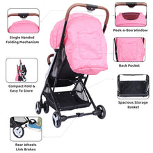 1st Step Aura Stroller with Portable Travel Friendly Trolley and Compact Fold (Pink)