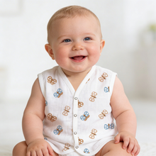 1st Step 100% Soft Muslin Cotton Snap Button Baby Jhabla - Pack of 3 - 6-9 Months