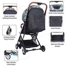 1st Step Aura Stroller with Portable Travel Friendly Trolley and Compact Fold (Grey Printed)