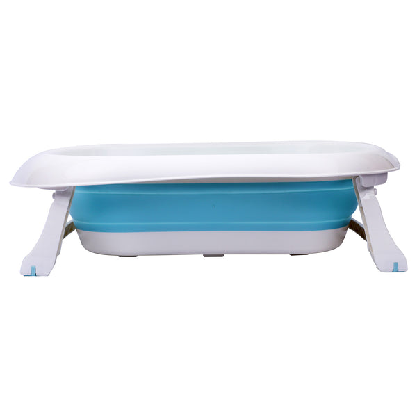 1st Step Folding Bath Tub with Temperature Sensitive Plug and Anti-Skid Base for Kids of 0 to 3 Years Up to 20 Kgs Weight Capacity (Large, Blue)