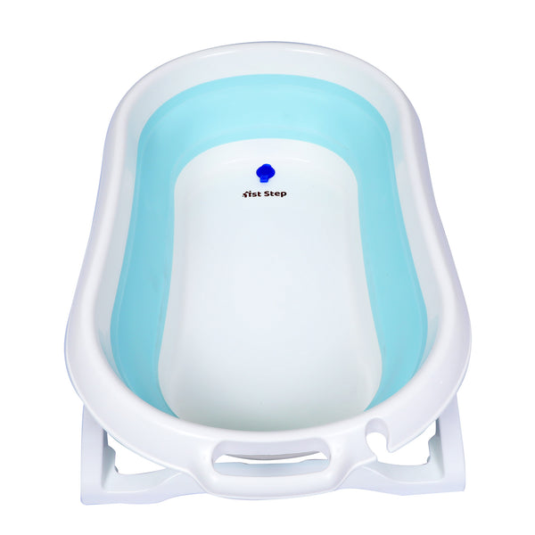 1st Step Folding Bath Tub with Temperature Sensitive Plug and Anti-Skid Base for Kids of 0 to 3 Years Up to 20 Kgs Weight Capacity  (Small, Mint Green)