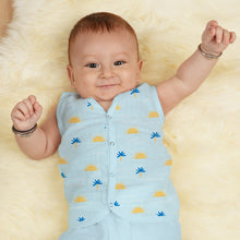 1st Step 100% Soft Muslin Cotton Snap Button Baby Jhabla - Pack Of 3 - 6-9 Months