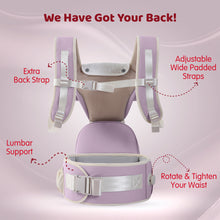 1st Step 5 in 1 Hip Seat Baby Carrier With Waist Support Tightener (Lavender)
