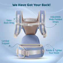 1st Step 5 in 1 Hip Seat Baby Carrier With Waist Support Tightener (Blue)