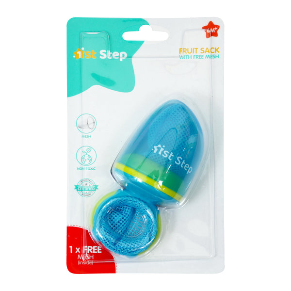 1st Step BPA Free Fruit and Food Nibbler and Feeder with 2 Mesh (Blue)