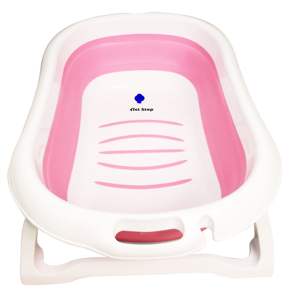 1st Step Folding Bath Tub with Temperature Sensitive Plug and Anti-Skid Base for Kids of 0 to 3 Years Up to 20 Kgs Weight Capacity  (Large, Pink)