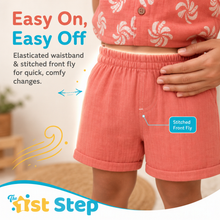 1st Step Baby Boys Printed Muslin Chinese Collar Shirt and Shorts 2 Pcs Clothing Set