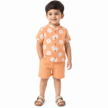 1st Step Baby Boys Printed Muslin Chinese Collar Shirt and Shorts 2 Pcs Clothing Set