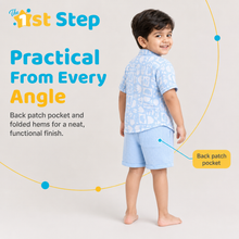 1st Step Baby Boys Printed Muslin Chinese Collar Shirt and Shorts 2 Pcs Clothing Set