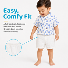 1st Step Baby Boys Printed Muslin Chinese Collar Shirt and Shorts 2 Pcs Clothing Set