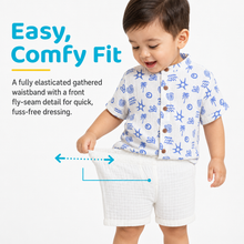 1st Step Baby Boys Printed Muslin Chinese Collar Shirt and Shorts 2 Pcs Clothing Set