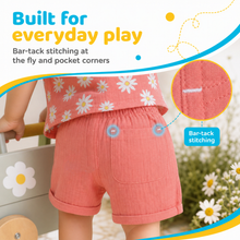 1st Step Baby Boys Printed Muslin Chinese Collar Shirt and Shorts 2 Pcs Clothing Set