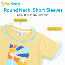 1st Step Printed Half Sleeves Cotton T-Shirt - Yellow