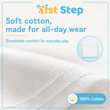 1st Step Printed Half Sleeves Cotton T-Shirt - White