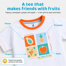 1st Step Printed Half Sleeves Cotton T-Shirt - White