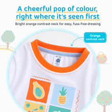 1st Step Printed Half Sleeves Cotton T-Shirt - White