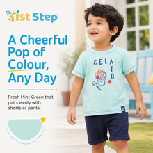 1st Step Printed Half Sleeves Cotton T-Shirt - Green