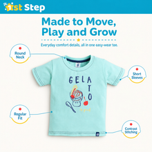 1st Step Printed Half Sleeves Cotton T-Shirt - Green
