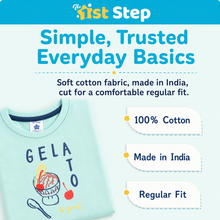 1st Step Printed Half Sleeves Cotton T-Shirt - Green