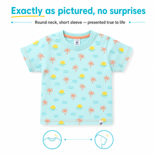 1st Step Printed Half Sleeves Cotton T-Shirt - Blue
