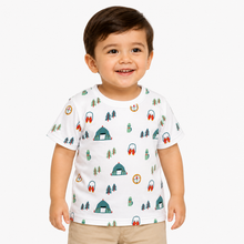 1st Step Printed Half Sleeves Cotton T-Shirt - White