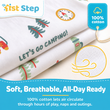 1st Step Printed Half Sleeves Cotton T-Shirt - White