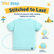 1st Step Printed Half Sleeves Cotton T-Shirt - Blue