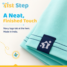 1st Step Printed Half Sleeves Cotton T-Shirt - Blue