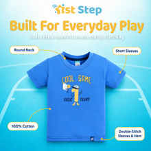 1st Step Printed Half Sleeves Cotton T-Shirt - Blue