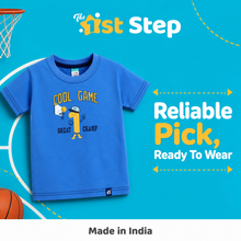 1st Step Printed Half Sleeves Cotton T-Shirt - Blue