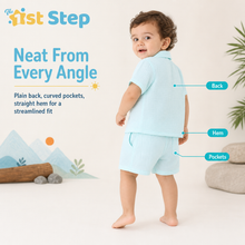 1st Step Baby Boys Printed Muslin Shirt and Shorts 2 Pcs Clothing Set